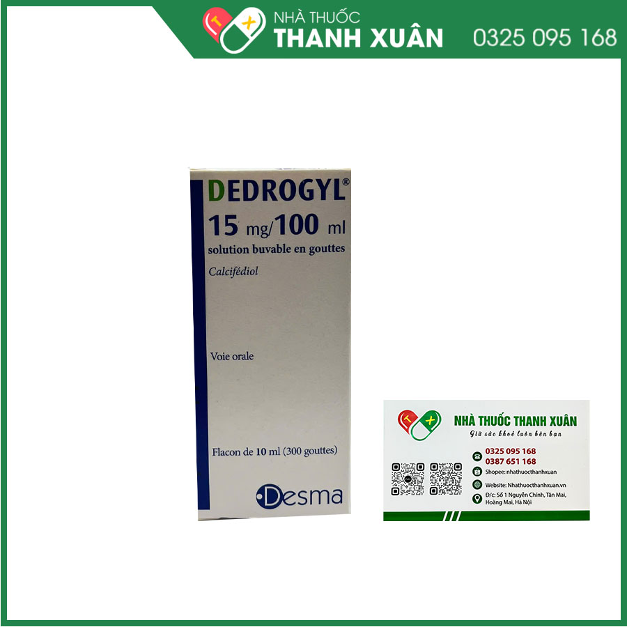 DEDROGYL 15mg/100ml bổ sung Vitamin D chống còi xương, điều trị hạ canxi máu